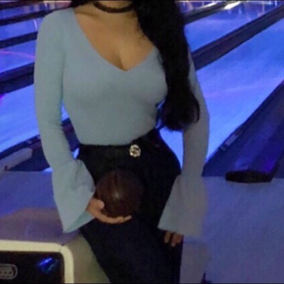 sandro light blue sweater - Picture 1 of 4